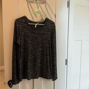Banana Republic Long Sleeve Knit Top - Heather Charcoal